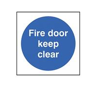 Caledonia segni 11636U Fire Door Keep Clear Sign, in plastica rigida, U: 100 mm x 100 mm