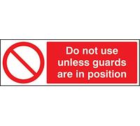 Caledonia segni 13401 g non usare guardie a meno che non sono in posizione segno, 300 mm x 100 mm, in plastica rigida
