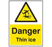 Caledonia segni 14275e pericolo sottile Ice Sign, 200 mm x 150 mm, plastica rigida