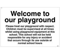 Caledonia segni 15478P Sign, Welcome to our Playground avviso