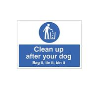 Caledonia segni 15500 K "clean Up After your Dog bag it, cravatta, Bin it" Sign, in plastica rigida, 400 mm x 300 mm