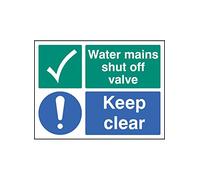 Caledonia segni 16051 K "acqua valvola" Keep Clear ", plastica rigida, 400 mm x 300 mm