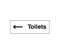 Caledonia segni 17051l segno "Toilette freccia a sinistra, Plastica rigida, 450 mm x 150 mm