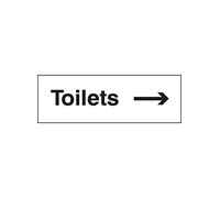 Caledonia segni 17053 G segno "Toilette freccia a destra, in plastica rigida, 300 mm x 100 mm