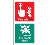 Caledonia segni 21031 X allarme antincendio/Rompere il vetro segno, vinile autoadesivo, 200 mm x 100 mm