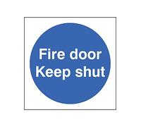Caledonia segni 21610U Fire Door Keep Shut Sign, vinile autoadesivo, 100 mm x 100 mm