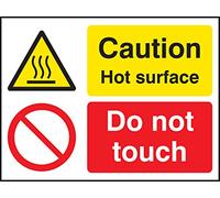 Caledonia segni 24237 un Hot superficie non toccare cautela segno, vinile autoadesivo, 100 mm x 75 mm