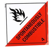 Caledonia segni 24435 F spontaneamente Combustible Sign, vinile autoadesivo, 200 mm x 200 mm