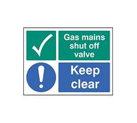 Caledonia segni 26035 K rete a gas valvola di blocco Keep Clear Sign, vinile autoadesivo, 400 mm x 300 mm