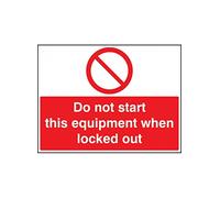 Caledonia segni 26243 a "Do Not Start this Equipment when Locked out" Sign, vinile autoadesivo, 100 mm x 75 mm