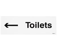 Caledonia segni 27051 G segno "Toilette freccia a sinistra, vinile autoadesivo, 300 mm x 100 mm