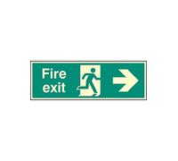 Caledonia segni 32004 m "Fire exit, Right Sign, Photo Luminescent rigido, 600 mm x 200 mm