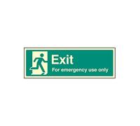 Caledonia segni 42064L uscita for emergency use Only Sign, foto, vinile autoadesivo, luminosa, 450 mm x 150 mm