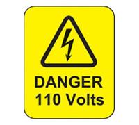 Caledonia segni 59769 etichetta pericolo 110 Volt, 40 mm x 50 mm (confezione da 100)