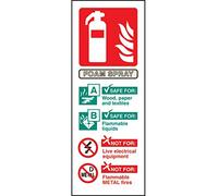 Caledonia Signs 11215S - Cartello di identificazione per estintore, in plastica rigida, S: 75 mm x 200 mm