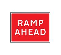 Caledonia Signs 147.218,4 cm "rampa Ahead Sign, classe RA1 Zintec piastra, 600 mm x 450 mm