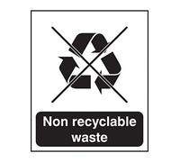Caledonia Signs 26624" rifiuti non riciclabili un segno, vinile autoadesivo, 100 mm x 75 mm