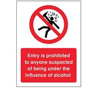 Caledonia Signs 27114E Ingresso vietato se sospettato di essere ubriaco segno