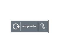 Caledonia Signs, targa in vinile autoadesivo con scritta "Scrap Metal" in inglese, 300 x 100 mm, modello: 26650G