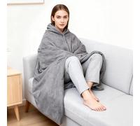 Calefact Coperta termica interna - Camoscio ultra morbido, riscaldamento grafene a 4 zone, 3 livelli di calore, compatibile con USB-C, lavabile in lavatrice, coperta termica portatile per casa & B