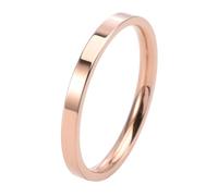 Calefee Anelli a Fascia Donna, Anello In Acciaio Inox Donna per bigiotteria Fascia Sottile e da 2mm Larga, Misura 9