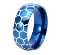 Calefee Anelli da Uomo di Fidanzamento, Anello con Incisione Uomo Acciaio Inossidabile Fascia Larga da 8mm Che Si Illumina Al Buio, Misura 14