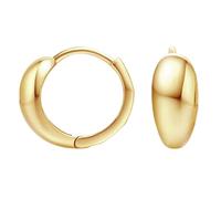 Calefee Cerchietto Orecchini Donna Oro 9k, Orecchini a Cerchio da Sposa Moda, Gioielli Eleganti da Matrimonio