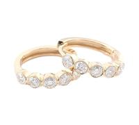 Calefee Cerchietto Orecchini Oro 14k, Orecchini Cerchio da Donna con Moissanite Pietre, Gioielli Eleganti Matrimonio