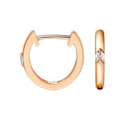 Calefee Cerchietto Orecchini Oro Rosa 18k, Orecchini a Cerchio da Donna con Diamante Sintetico, Gioielli Eleganti Matrimonio