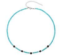 Calefee Collana Surfista Uomo Turchese, Collana da Donna con Pietre Estiva Regolabile Lunga 52 cm, Gioielli da Spiaggia