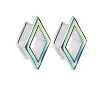 Calefee Dilatatore Tunnel 25mm, Dilatatore Piercing in Acciaio inossidabile A Forma di Rombo, Gioielli da Piercing 2 Pezzi