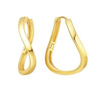 Calefee Orecchini Donna Cerchio Oro 585, Cerchietto Orecchini Sposa Forma Geometrica, Gioielli Eleganti da Matrimonio