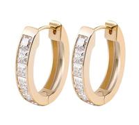 Calefee Orecchini In Oro a Cerchio 585, Cerchi Orecchini da Donna con Moissanite Pietre, Gioielli Eleganti Matrimonio