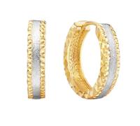 Calefee Orecchini Piercing Cerchio Oro 9k, Cerchietto Orecchini da Donna Bicolore, Gioielli Matrimonio Eleganti