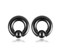 Calefee Orecchio Dilatatore 5x16x8mm, Tunnel Dilatatore Lobo Acciaio inossidabile, 2 Pezzi, Anello con Pallina