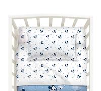 Caleffi 1001393 Cotone Disney Mickey Notte Di Stell Completo Lenzuola per Baby, Multicolor