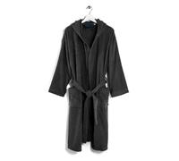 Caleffi 1002431 Cotone Minorca Accappatoio con Cappuccio, XX-Grande, Nero