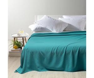 Caleffi 1002629 Cotone Panama Rodeo Copriletto Estivo per Piazza e Mezza Letto, Anice (18908)