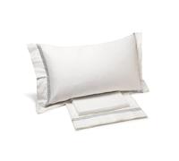 Caleffi 1002836 Raso di Cotone Luxor Completo Lenzuola per Matrimoniale Letto, Grigio (19627)