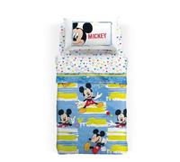 Caleffi 1002939 Cotone Disney Mickey Avventura Copriletto Primaverile per Piazza e Mezza Letto, Taglia Unica (19144)