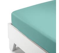 Caleffi 1003080 Cotone Tinta Unita Inferiore Lenzuolo per Piazza e Mezza Letto, Anice