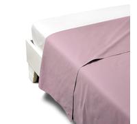 Caleffi 1003503 Percalle Superiore Lenzuolo per Matrimoniale Letto, Rosa
