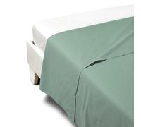 Caleffi 1003505 Percalle Superiore Lenzuolo per Matrimoniale Letto, Giada