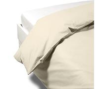 Caleffi 1003574 Percalle Sacco Completo Copripiumino per Matrimoniale Letto, Avorio