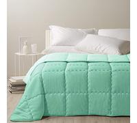 Caleffi 1003672 Microfibra Modern Trapunta per Piazza e Mezza Letto, Turchese
