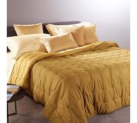 Caleffi 10217, Microfibra Mia Calduccia Coperta Mezza Stagione per Matrimoniale Letto, Oro