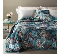 CALEFFI - Caleffi Trapunta Matrimoniale Modern Rose Blu In Velluto - SPEDIZIONE GRATUITA