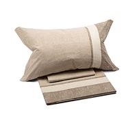 Caleffi 20515, Cotone Nevada2 Completo Lenzuola con Francese 2 Federe, Naturale