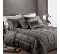 Caleffi 26832 Raso di Cotone Trapunta per Matrimoniale Letto, Antracite (9119)