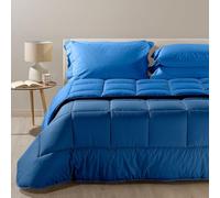 Caleffi 45173 Cotone Bicolor Trapunta per Singolo Letto, Blu (9124)